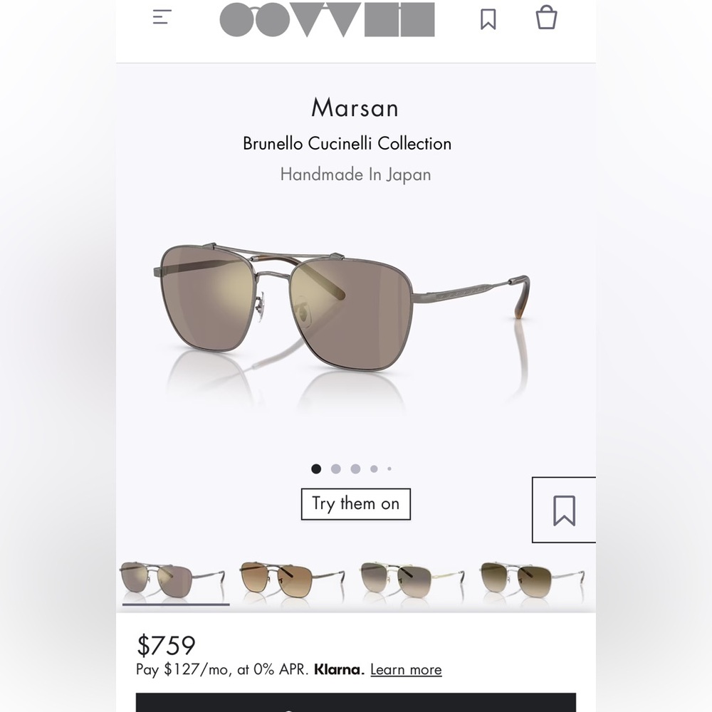 Brand new Oliver People’s Brunello Marsan Sunglasses with extra set of lenses.